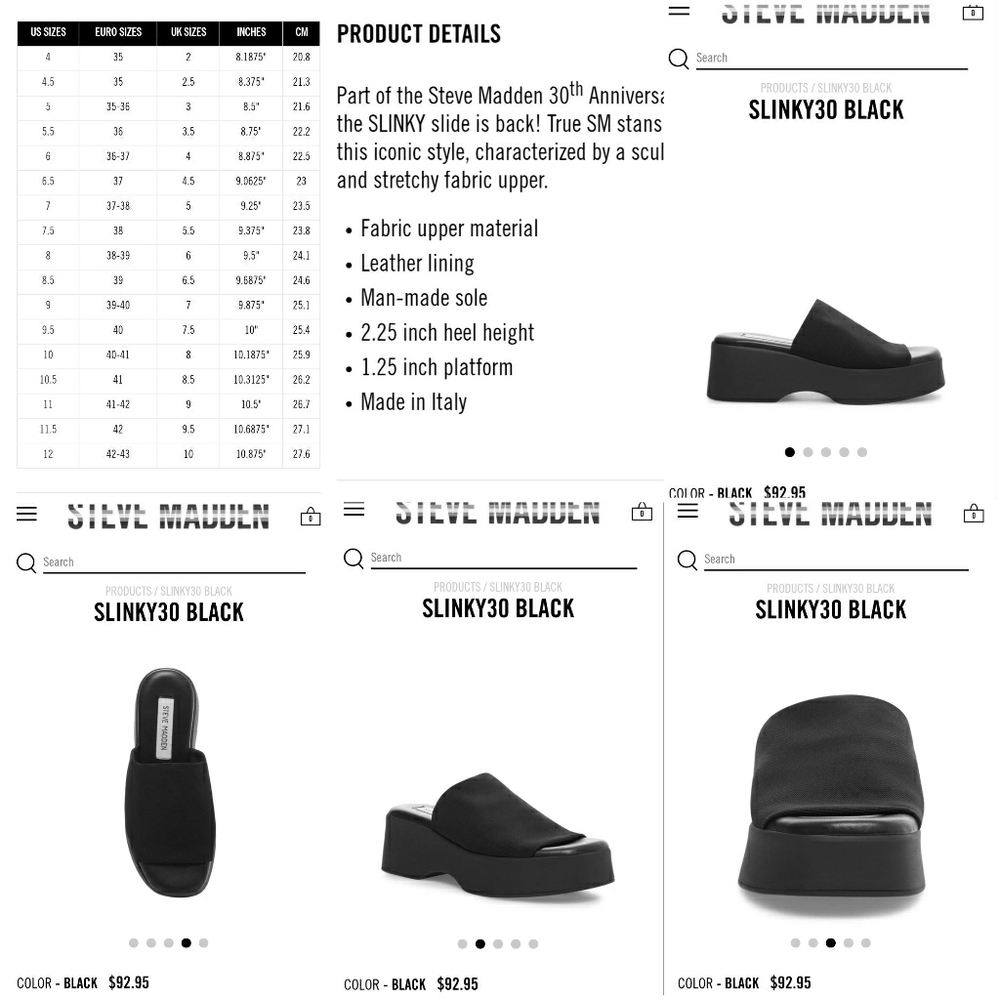 STEVE MADDEN 30TH ANNIVERSARY SLINKY 30 SHOES